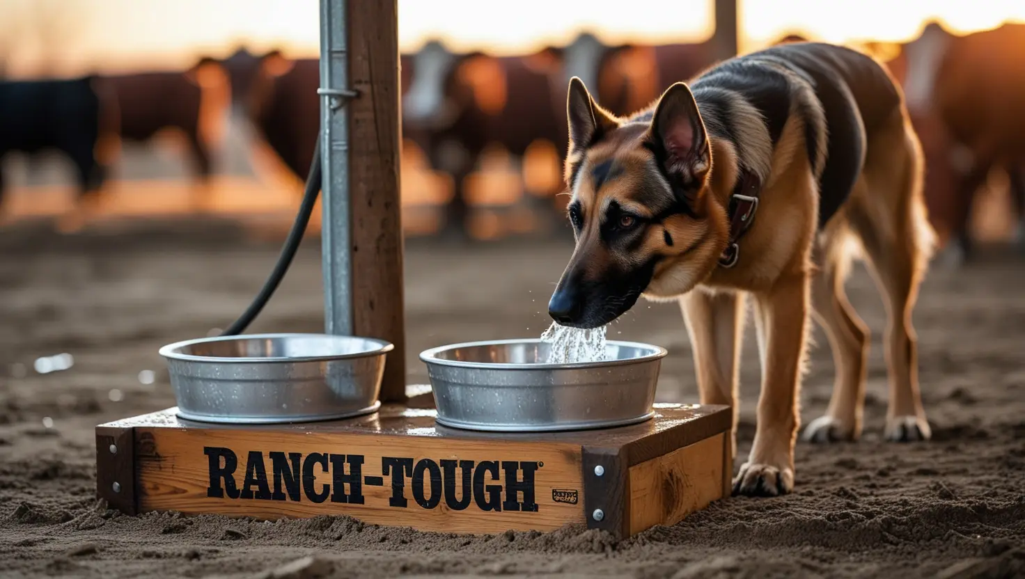 large dog bowl stand